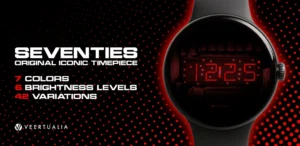 Seventies Vintage LED Watch Face for Wear OS