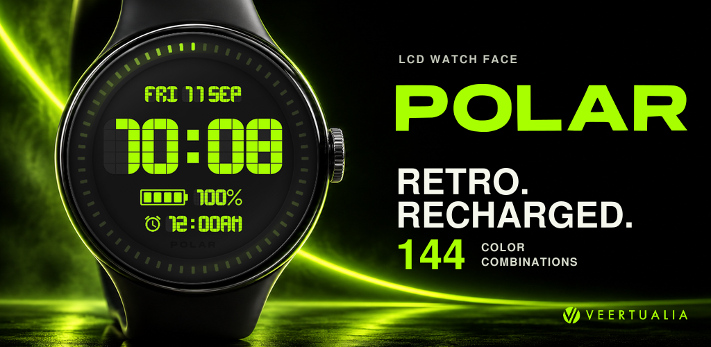 POLAR Retro LCD Watch Face for Wear OS